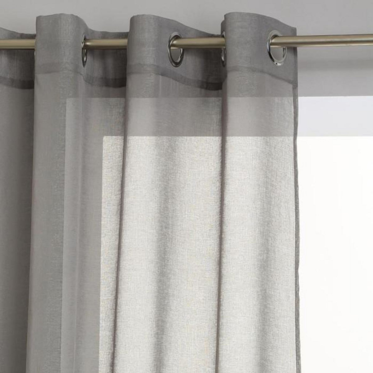 ATMOSPHERA Rideau Voilage  Etamine  140x240cm Gris