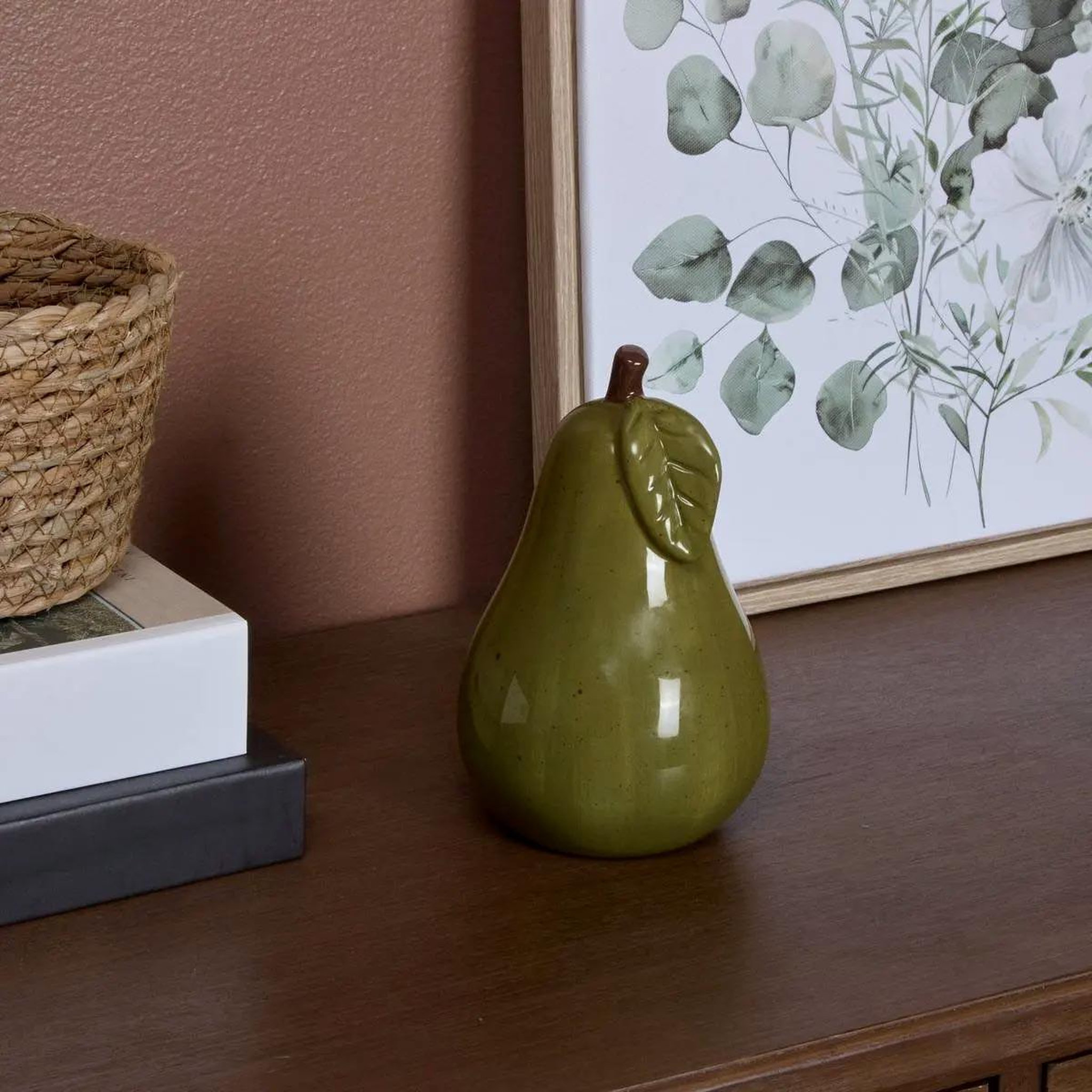 Voir la diapositive 2 : ATMOSPHERA Poire décorative  nirina  15cm vert