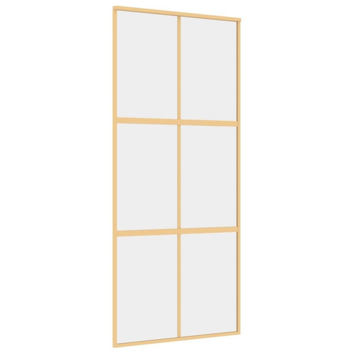 VIDAXL Porte coulissante dore 90x205 cm verre ESG clair et aluminium