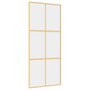 Voir la diapositive 2 : VIDAXL Porte coulissante dore 90x205 cm verre ESG clair et aluminium