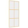 Voir la diapositive 2 : VIDAXL Porte coulissante dore 90x205 cm verre ESG clair et aluminium