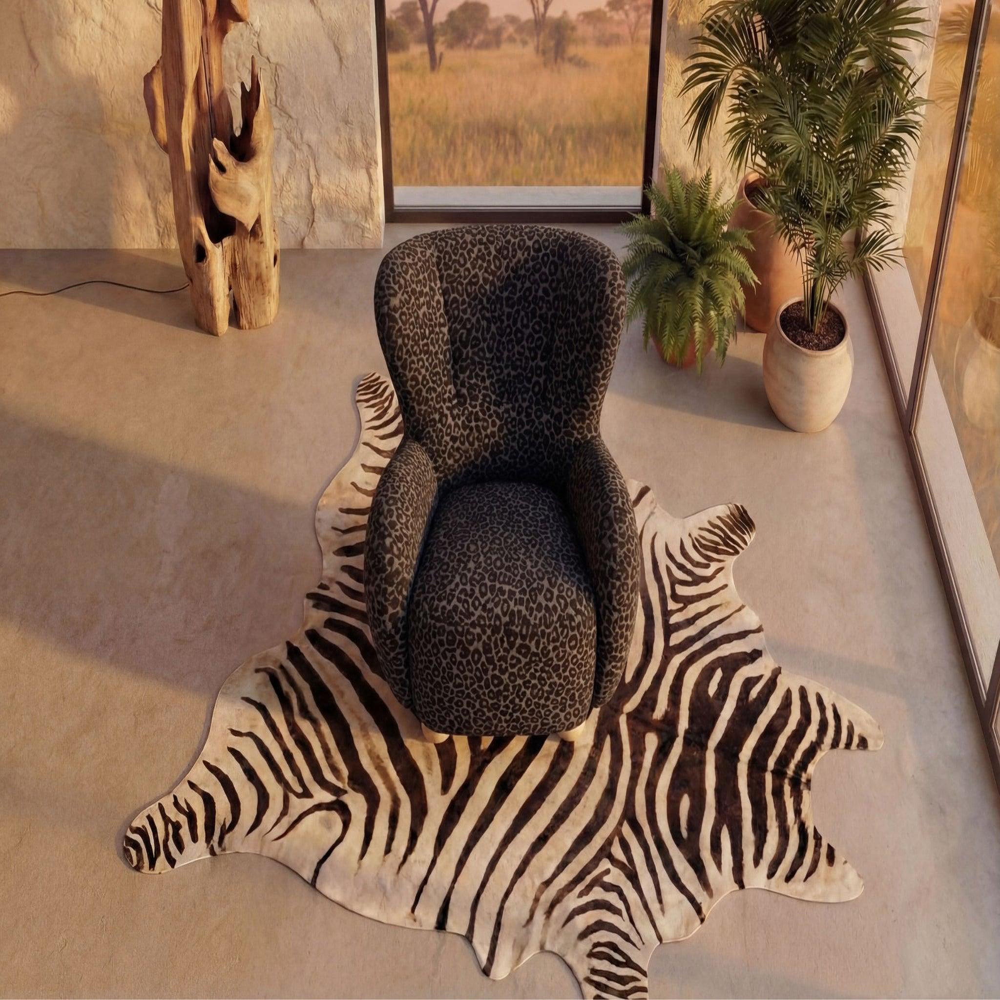 Voir la diapositive 4 : CASANOVA PARIS Lili - fauteuil tissu imprimé animalier