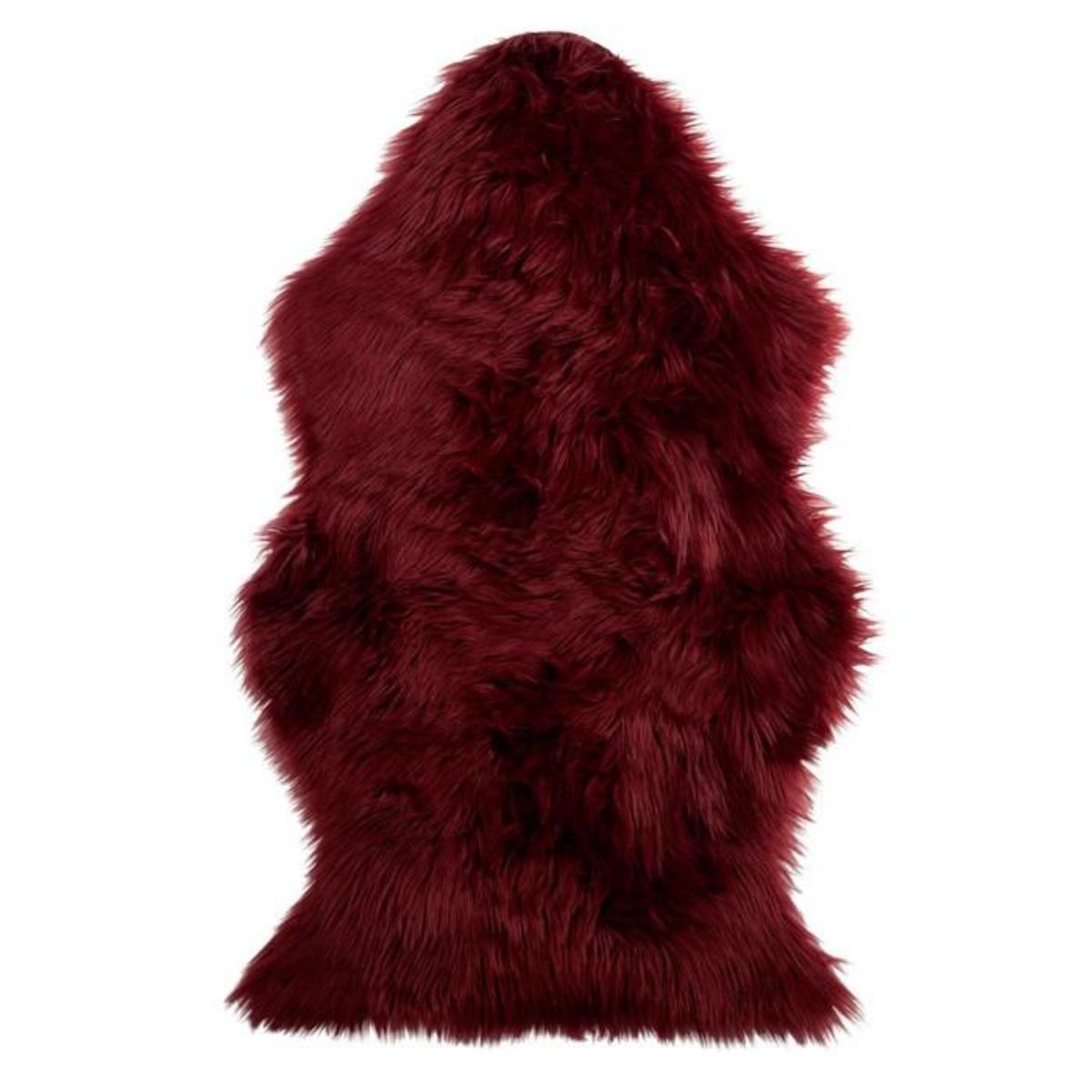 Paris Prix Tapis Déco Imitation Fourrure  Toti  60x95cm Rouge