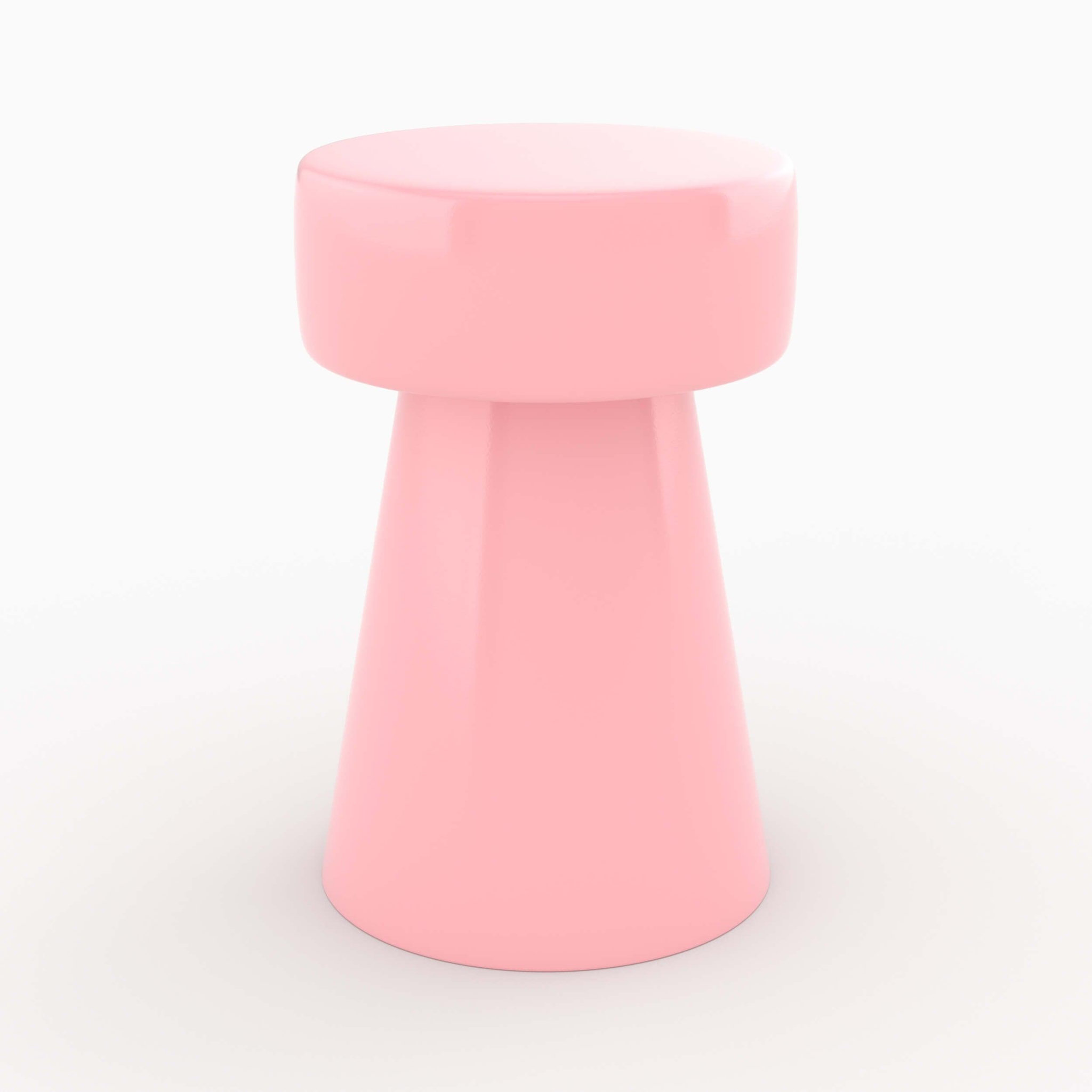 MAISON PAVANE Table d'appoint ronde en métal rose D30 cm-Athéna