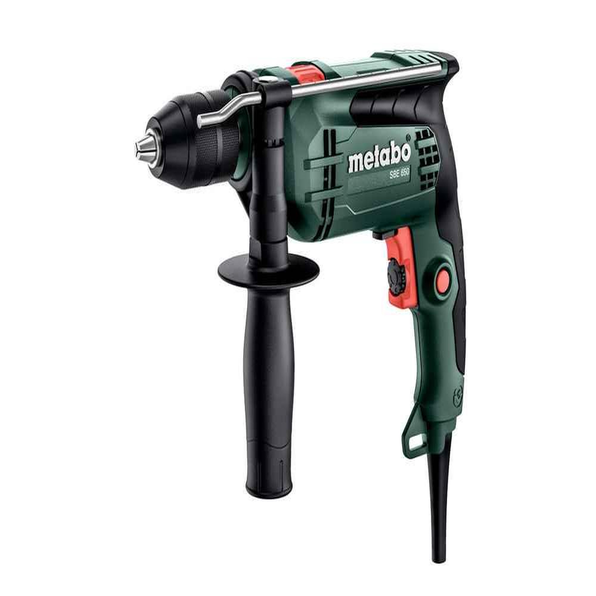 METABO SAS Perceuse à percussion SBE 650 - 650W - Mandrin autoserrant, coffret