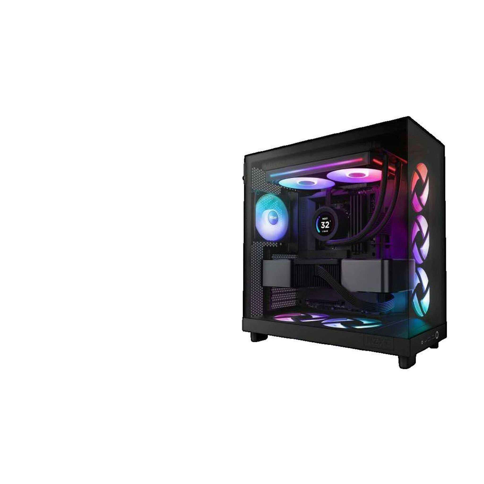Voir la diapositive 2 : NZXT Ventilateur NZXT RF-U28HF-B1 RGB avec pression statique élevée