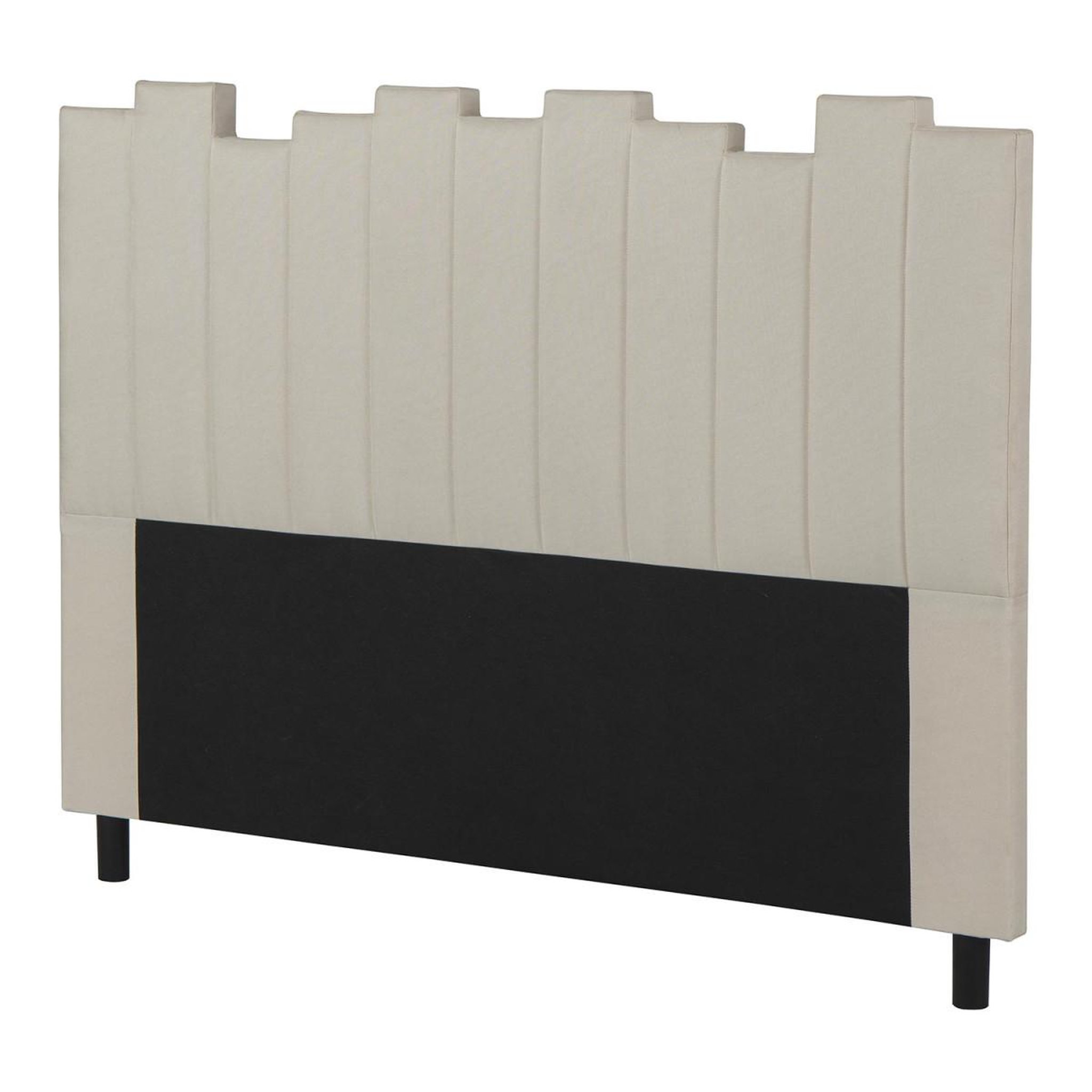 Voir la diapositive 4 : Paris Prix Tête de lit en tissu design  kenty  160cm beige