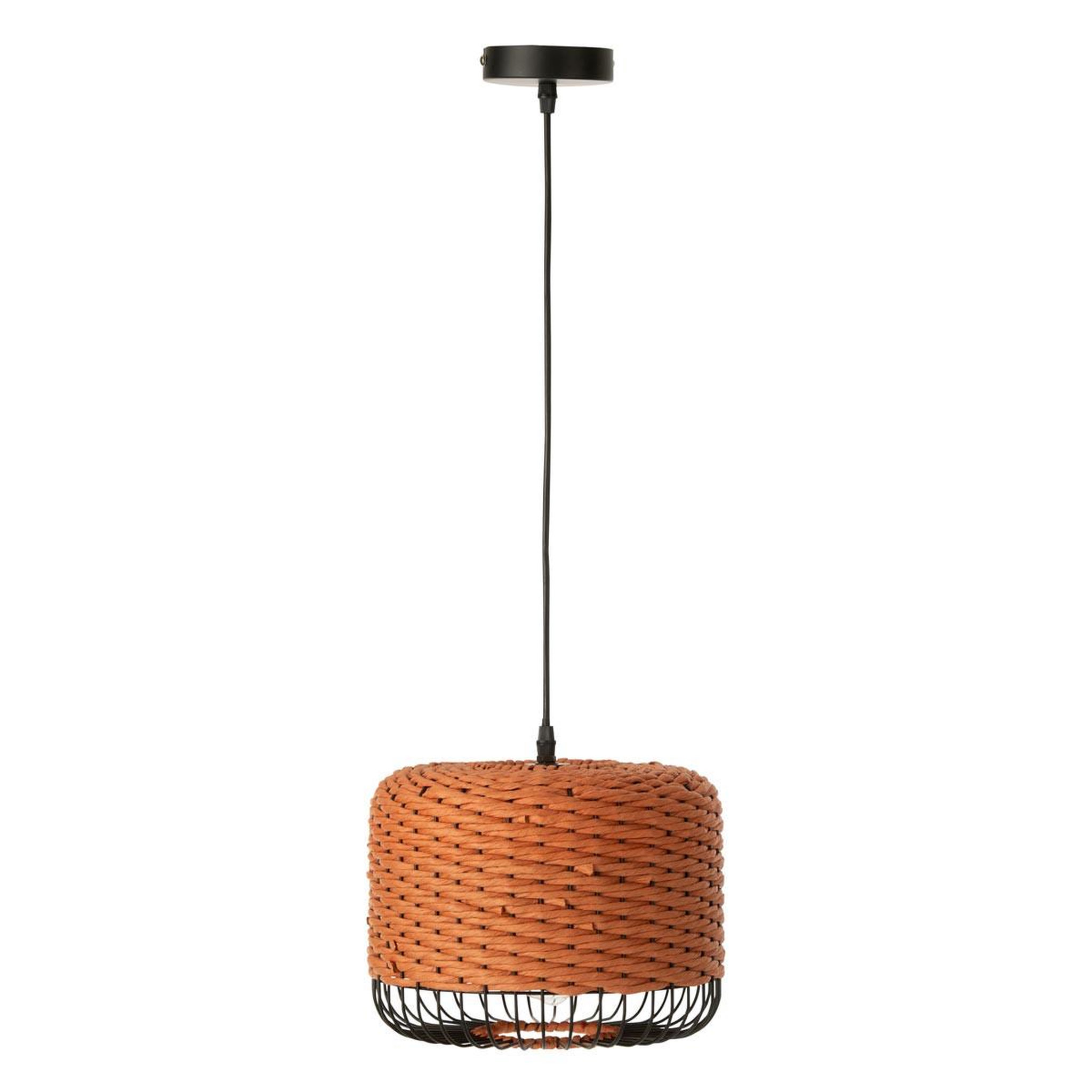 J-LINE Lampe suspension en métal  eldon  27cm orange