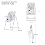 Voir la diapositive 6 : KINDERKRAFT Chaise haute bebe reglable pliante plateau amovib