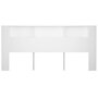 Voir la diapositive 4 : VIDAXL Armoire de tete de lit Blanc 220x18,5x104,5 cm
