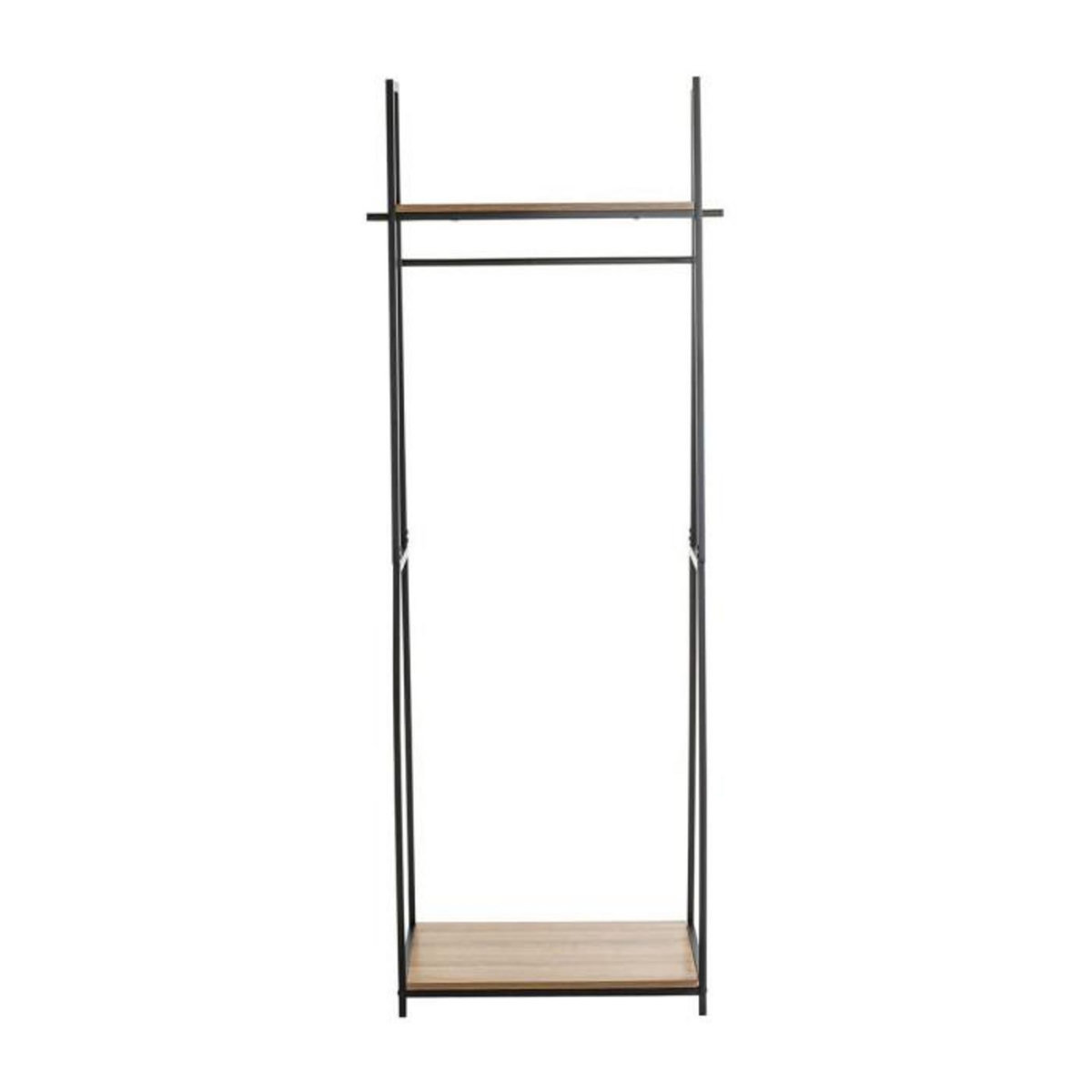 Paris Prix Portant à Vêtements Design  Miranda  166cm Chêne Foncé & Noir