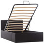 Voir la diapositive 2 : VIDAXL Cadre de lit a rangement hydraulique Noir Similicuir 90x200 cm