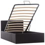 Voir la diapositive 2 : VIDAXL Cadre de lit a rangement hydraulique Noir Similicuir 90x200 cm