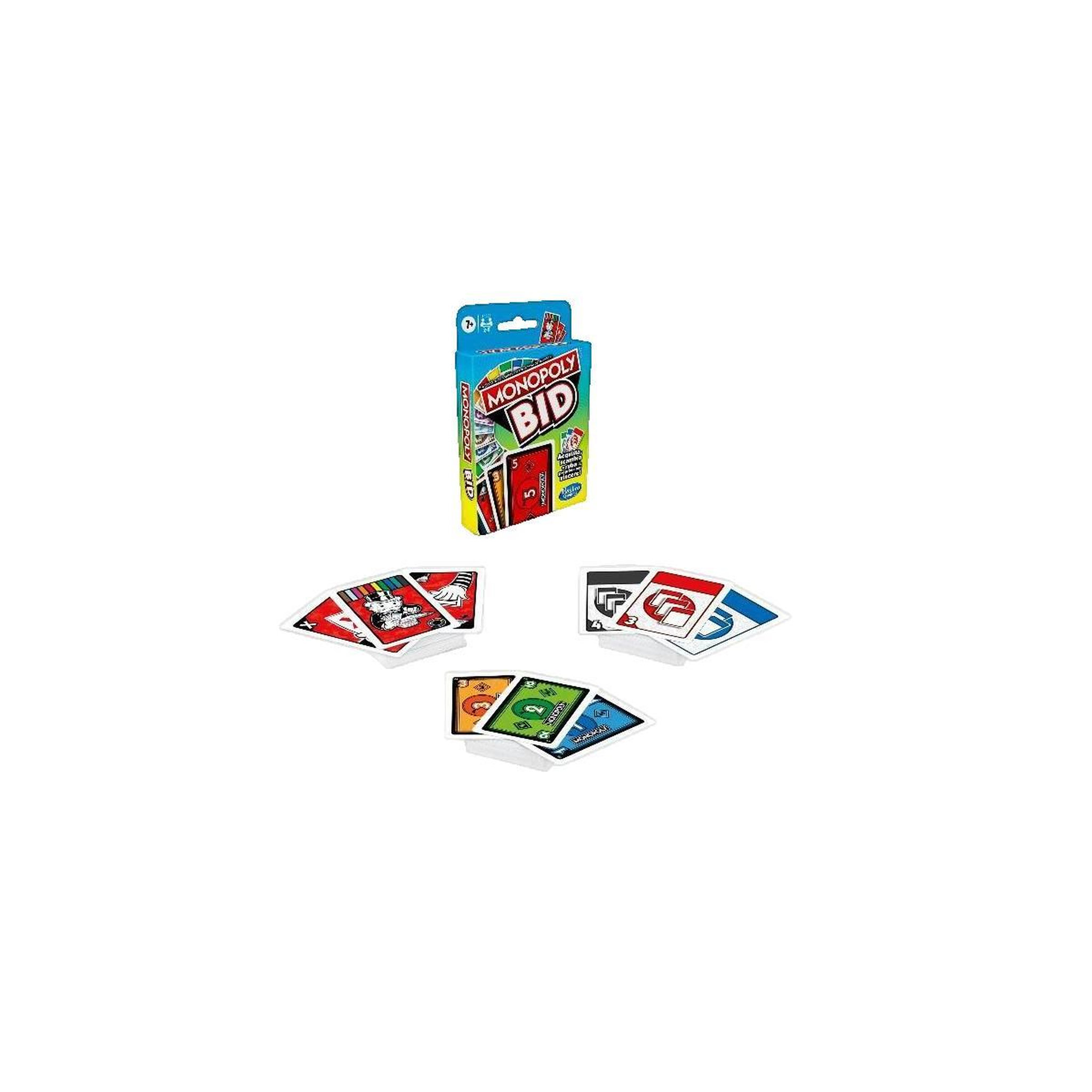 Voir la diapositive 2 : HASBRO Jeu de cartes Hasbro Monopoly Bid