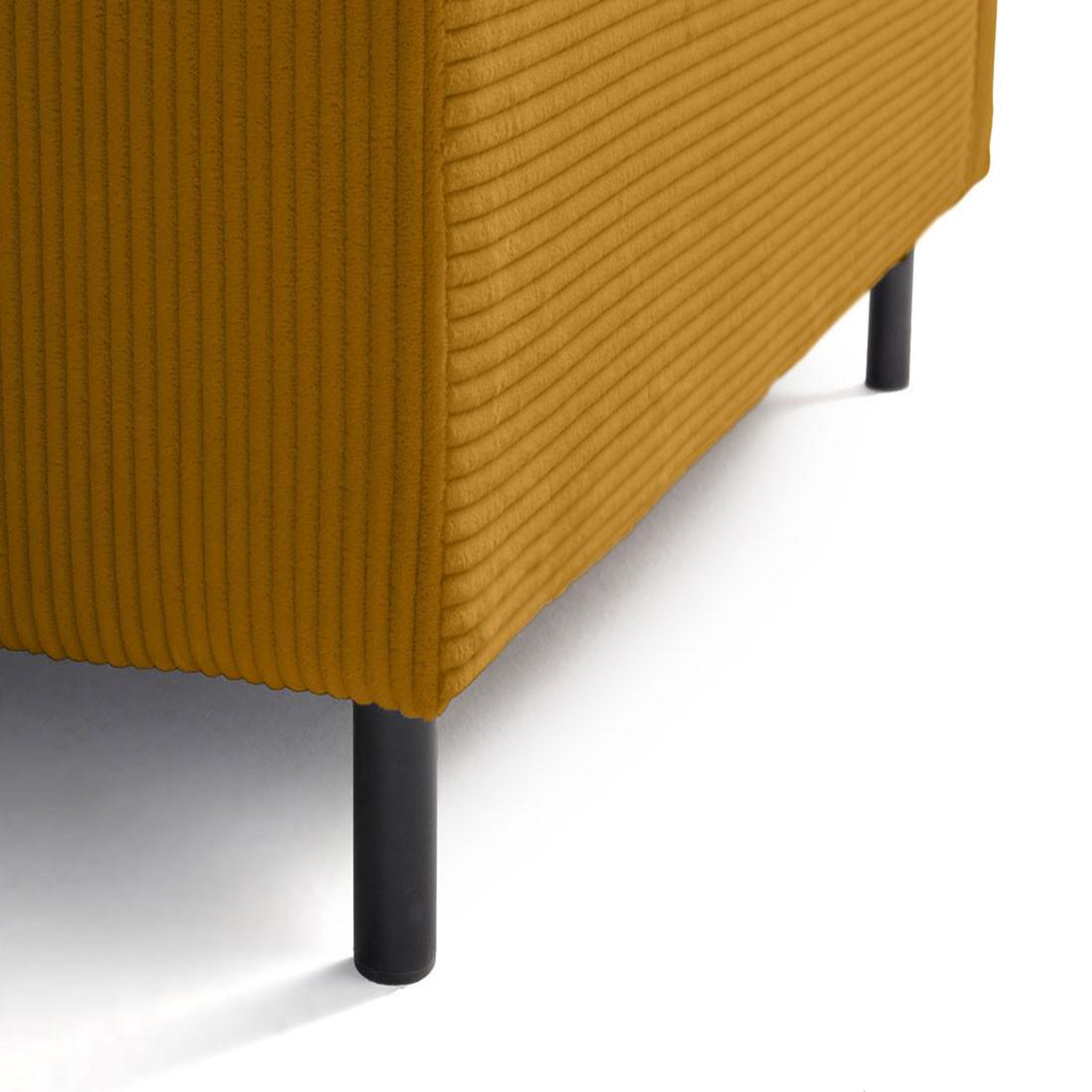 Voir la diapositive 6 : LISA DESIGN Edinburg - module d'assise d'angle gauche - en velours côtelé