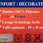 Voir la diapositive 2 : Les Ateliers du Linge Coussin imprime 100% polyester melly