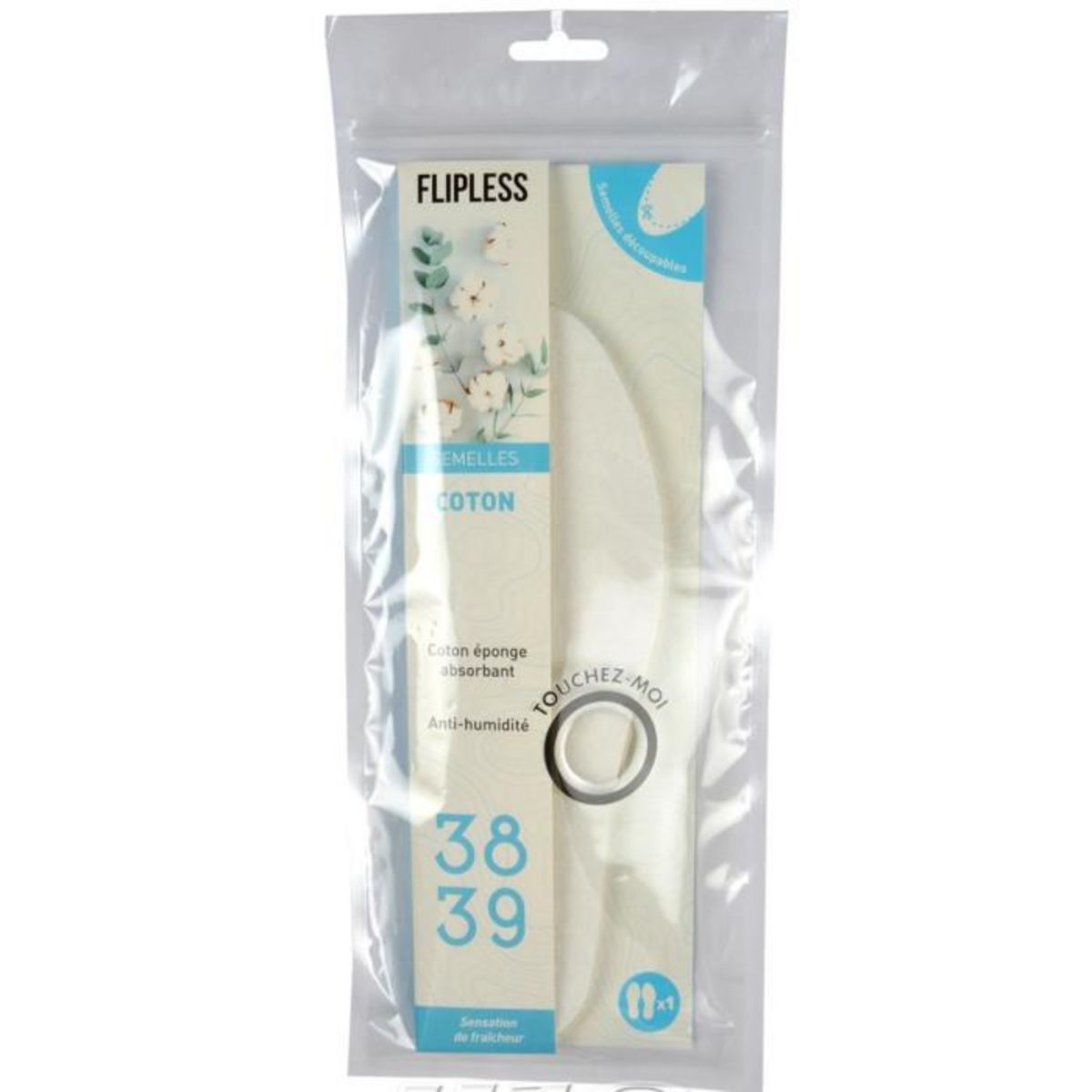 Paris Prix Semelles Chaussures  Coton  Taille 38/39 Blanc