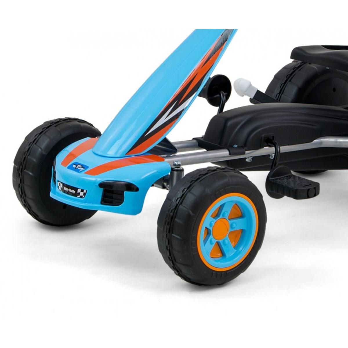 MILLY MALLY Kart à Pédales Sportif Viper Bleu pour Enfants