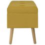 Voir la diapositive 4 : VIDAXL Banc avec compartiment de rangement 80cm Jaune moutarde Velours
