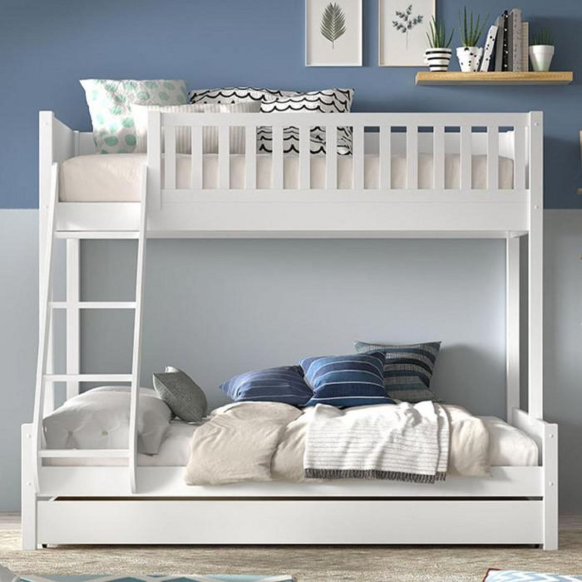 Paris Prix Pack - Lit Familial & Tiroir  Scott  Blanc