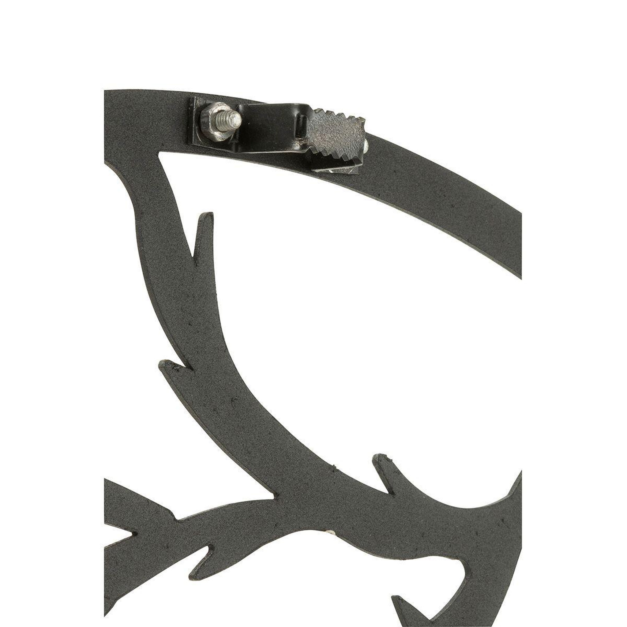 Voir la diapositive 2 : J-LINE Horloge murale en métal  oiseau  49cm noir
