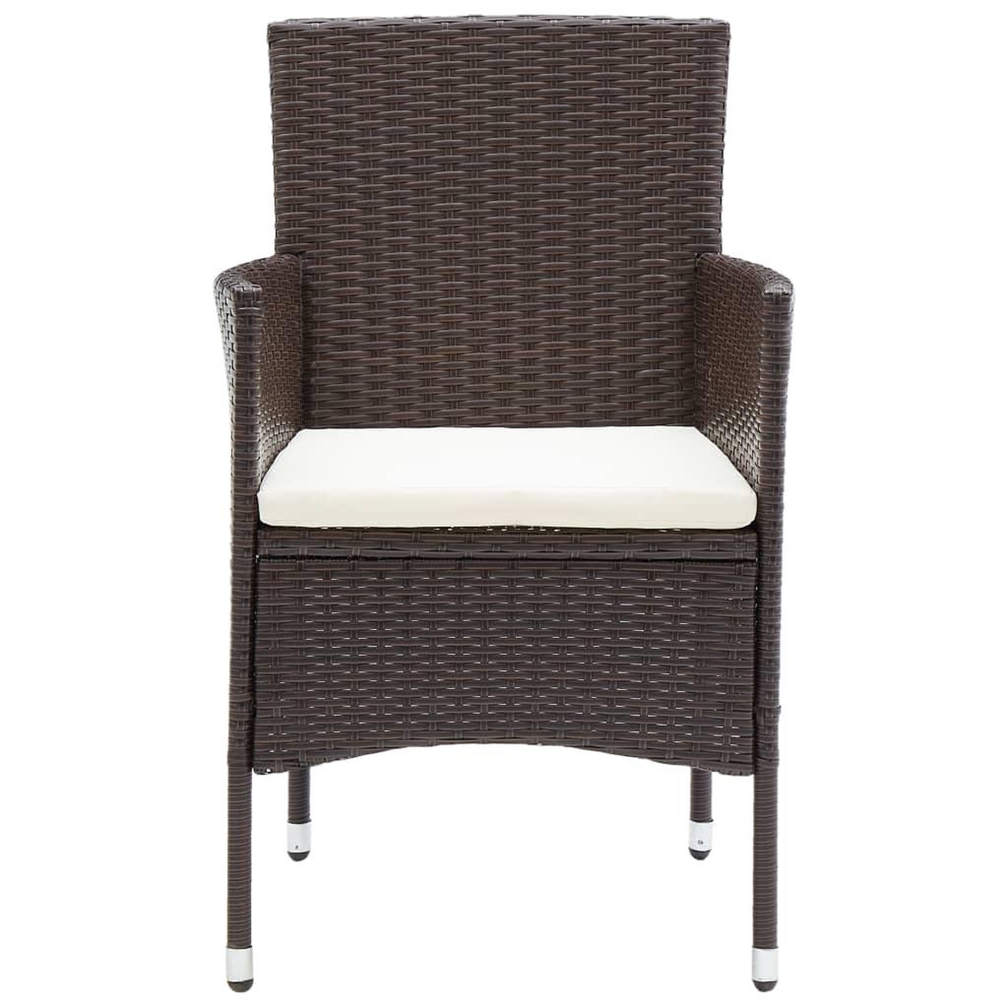 Voir la diapositive 3 : VIDAXL Chaises a manger de jardin lot de 2 Resine tressee Marron