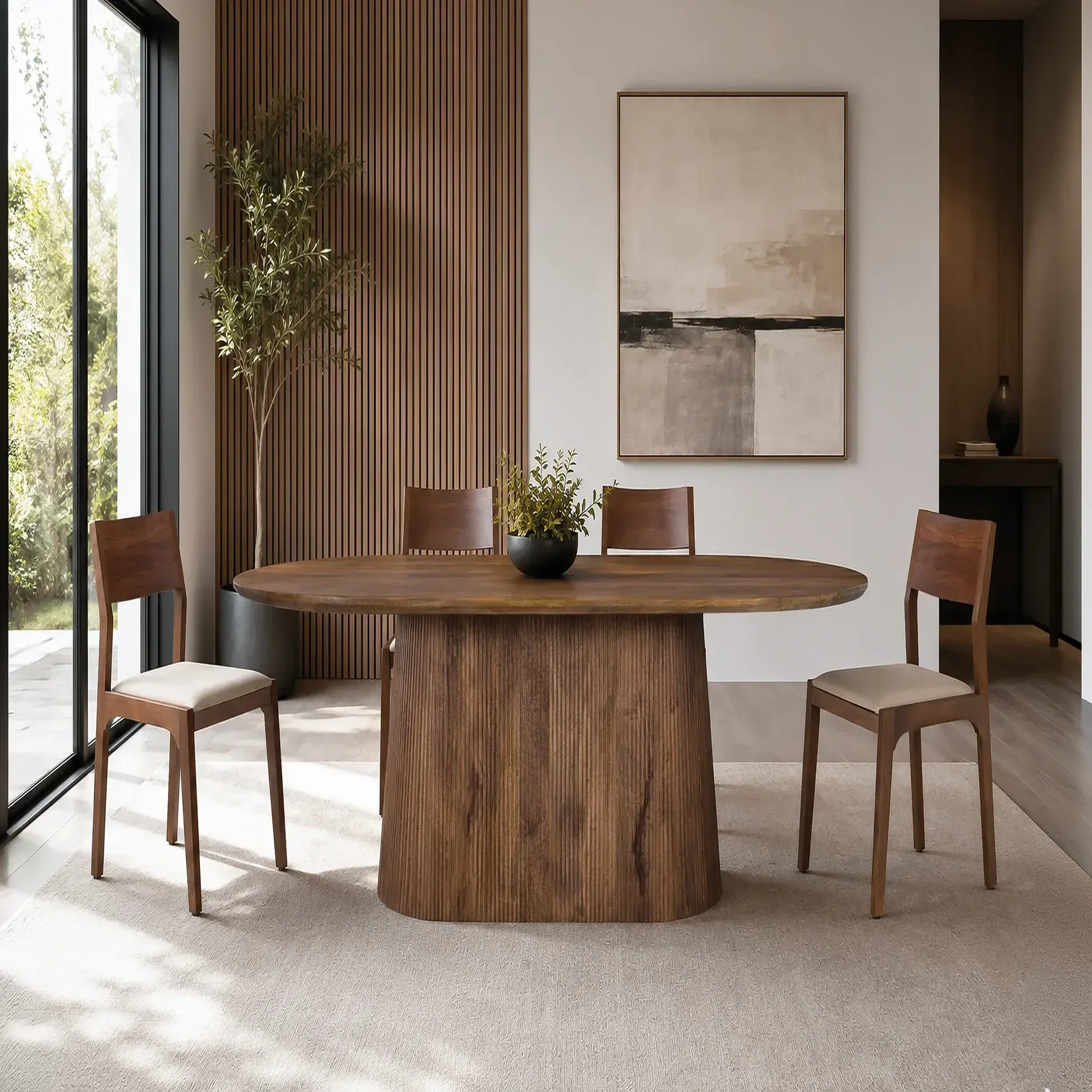 Voir la diapositive 2 : GINER Y COLOMER SL Tables à manger en bois de manguier 210 cm style rustique moderne