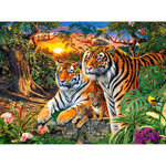 Castorland Puzzle 2000 pièces : Famille Tigres