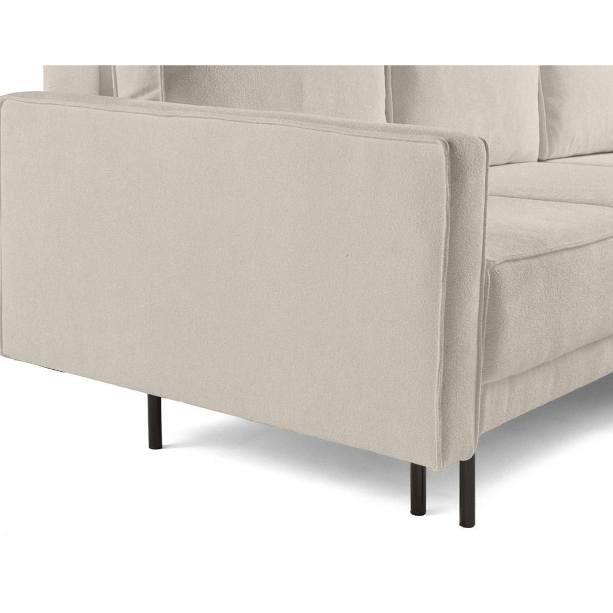 BEST MOBILIER Charlie - canapé d'angle réversible 4 places - convertible avec coffre - en tissu