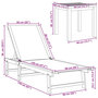 Voir la diapositive 6 : VIDAXL Chaise longue et table gris bois d'acacia solide et textilene