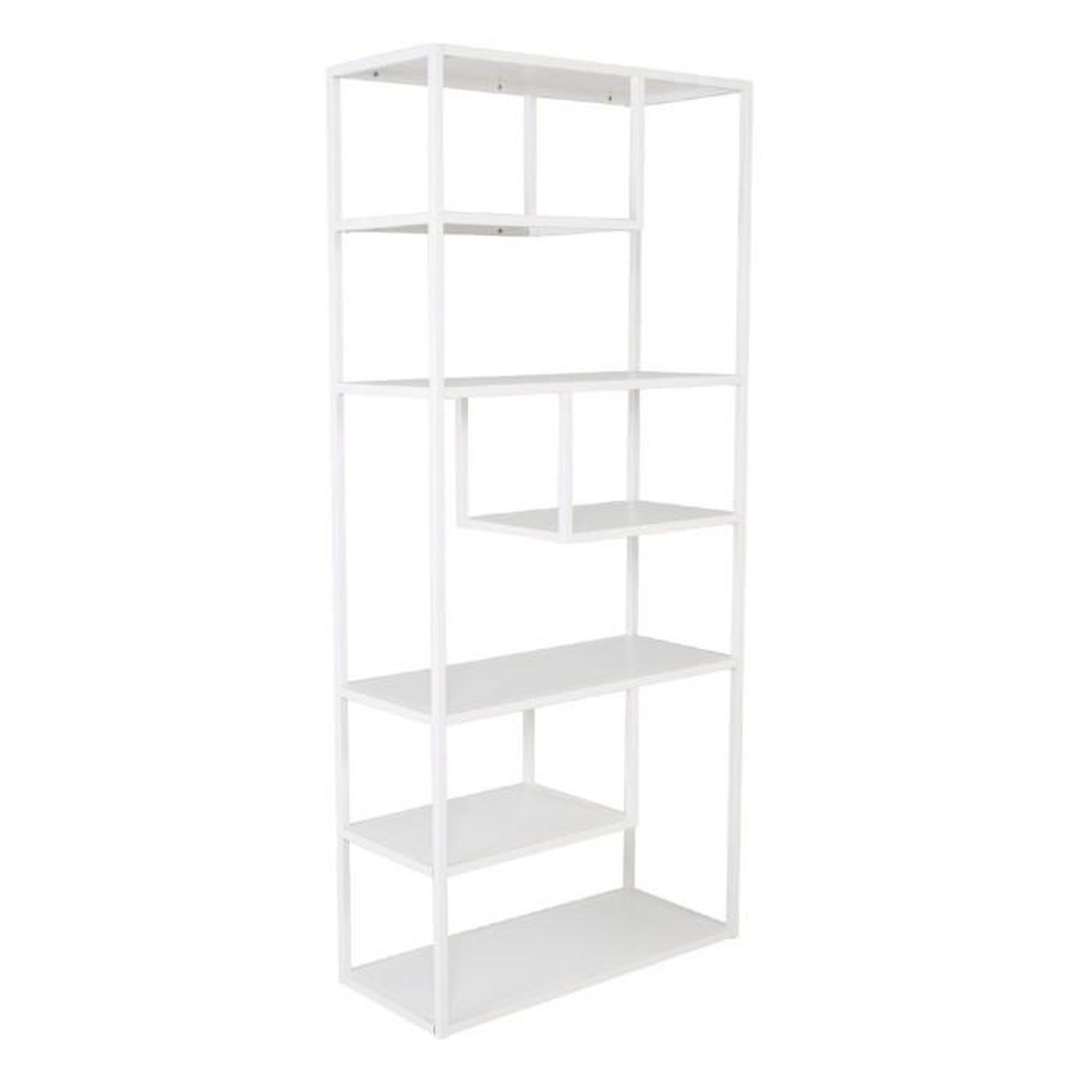 Voir la diapositive 1 : Paris Prix Étagère Bibliothèque 6 Niveaux  Staal  188cm Blanc