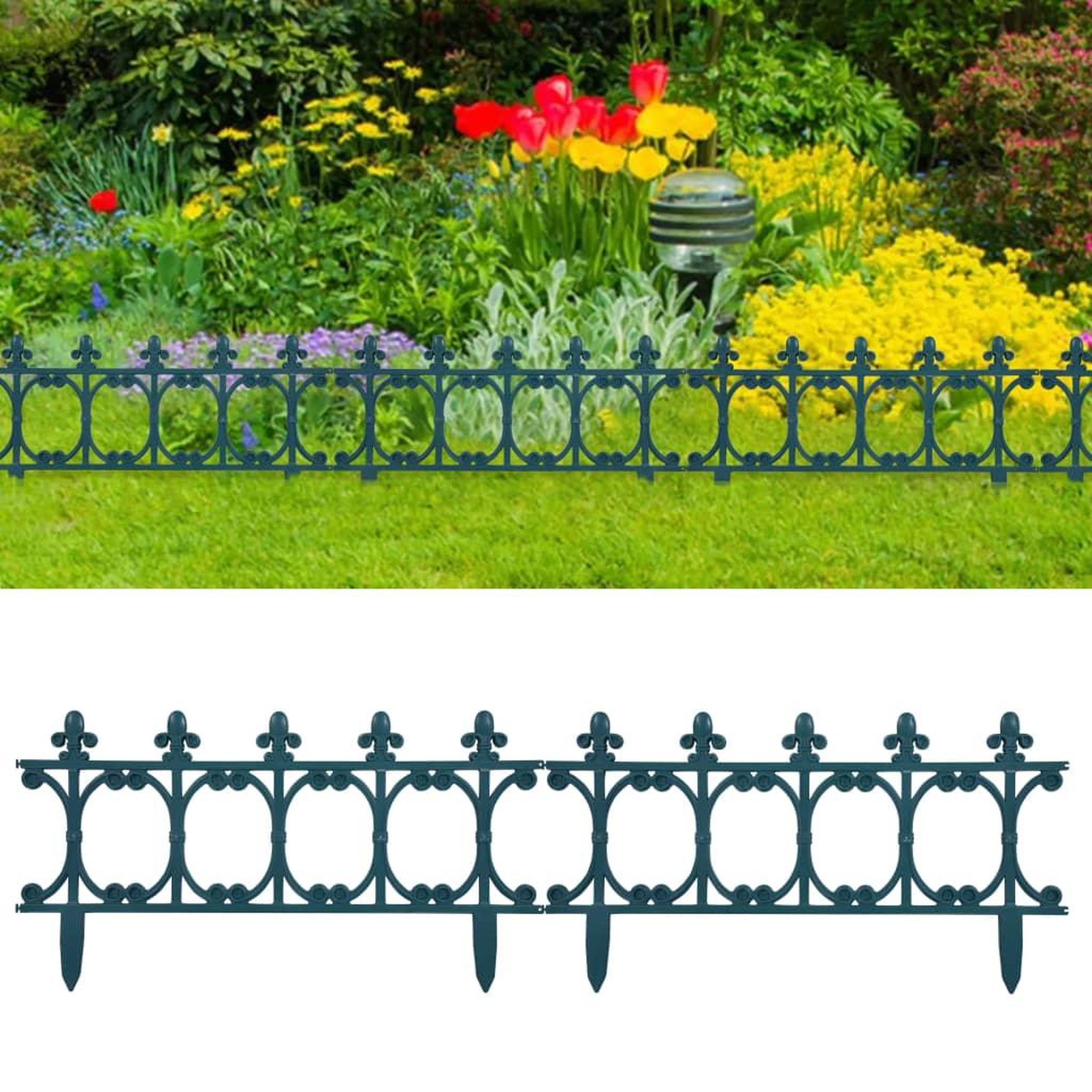 Voir la diapositive 1 : VIDAXL Bordures de jardin 16 pcs Vert 10 m PP