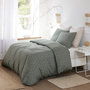 Voir la diapositive 1 : BATON ROUGE Parure housse de couette 100% gaze de coton imprimé celestine