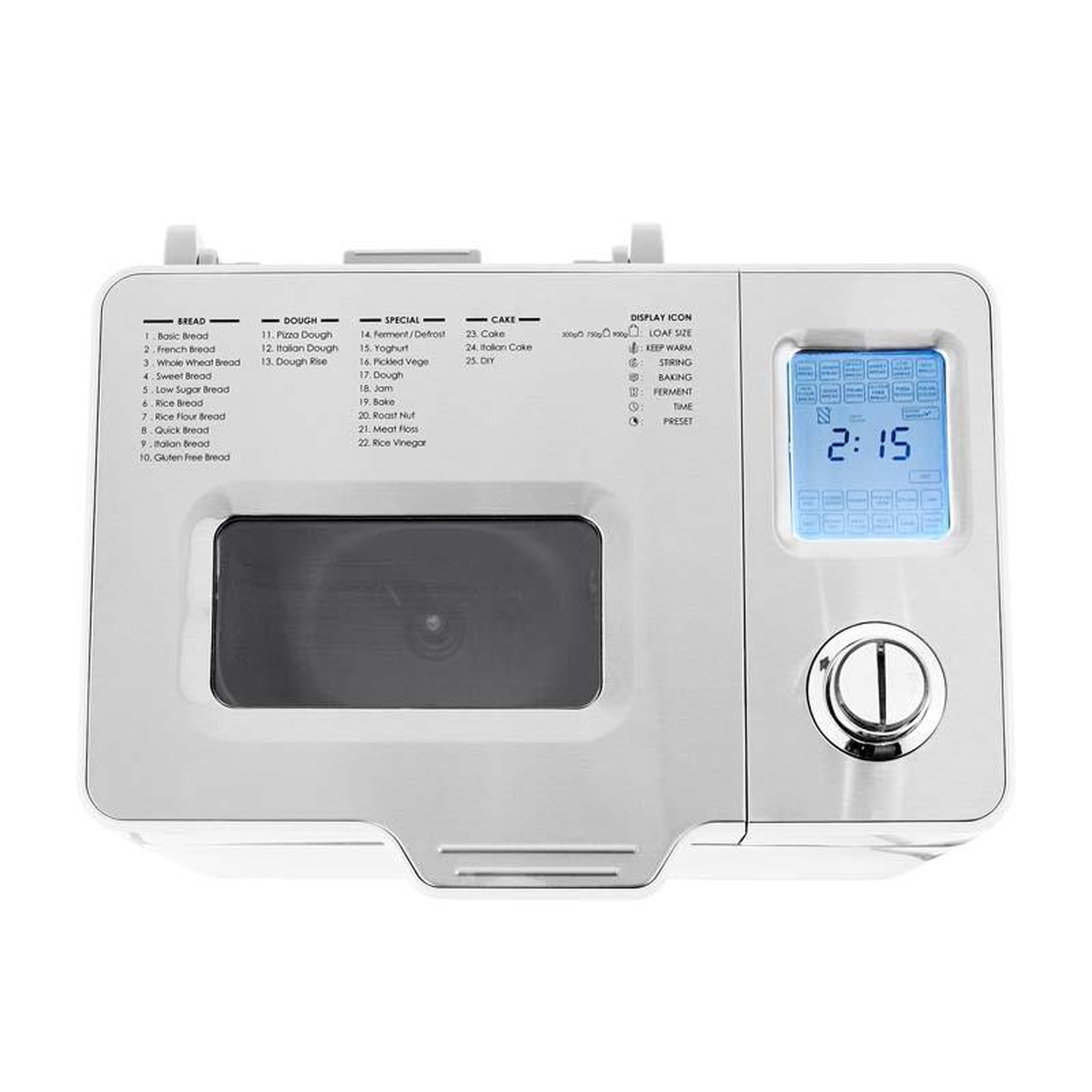 Voir la diapositive 5 : KITCHENCOOK Machine à pain inox 25 programmes avec cuve anti adhésive smarti kitchencook