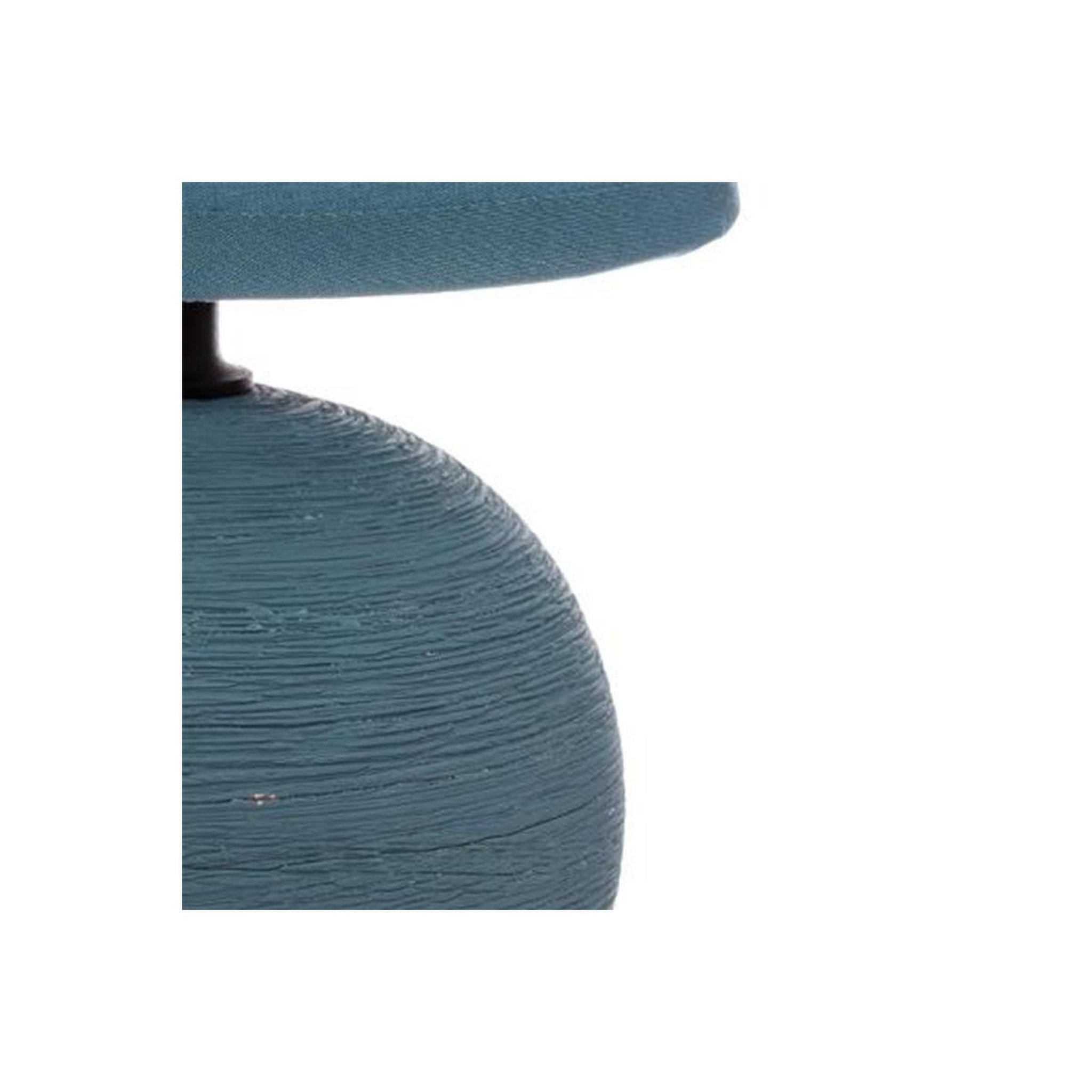 Voir la diapositive 2 : ATMOSPHERA Lampe à poser céramique  boule  25cm bleu