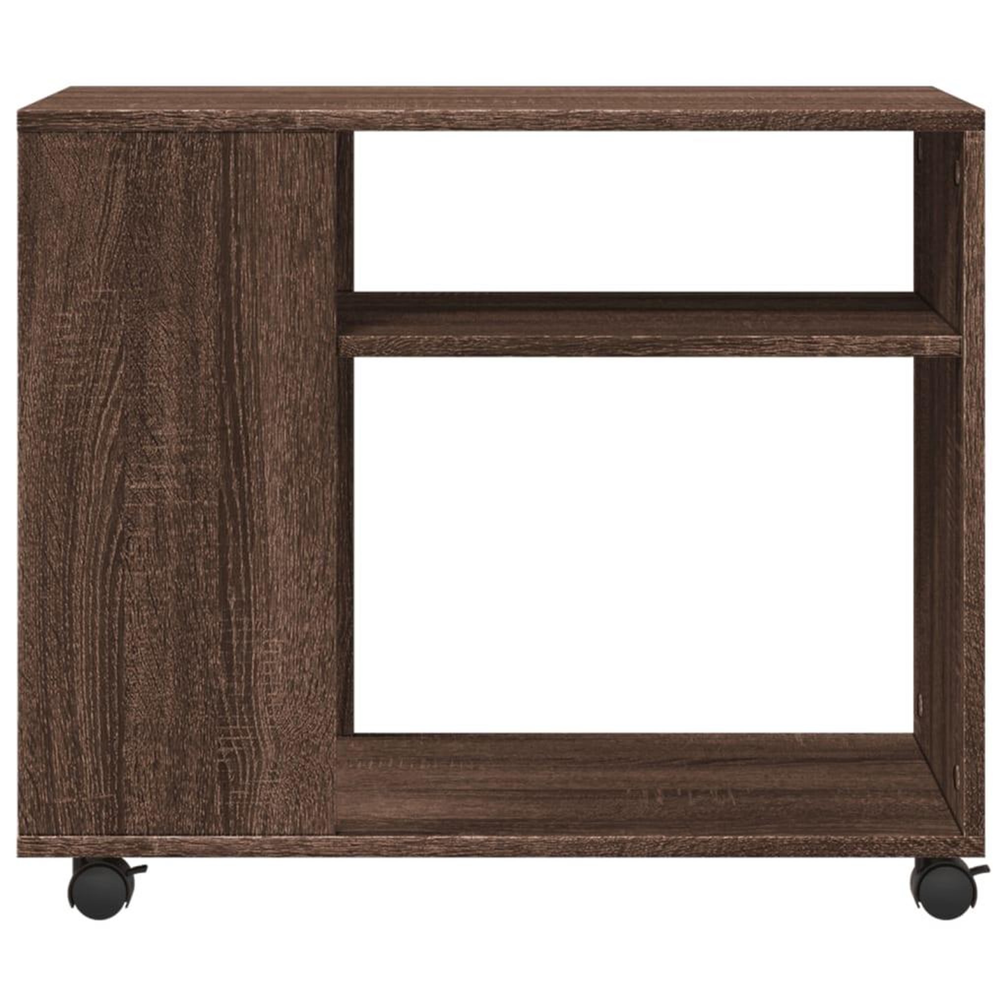 Voir la diapositive 5 : VIDAXL Table d'appoint avec roues chene marron bois d'ingenierie