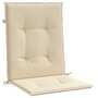 Voir la diapositive 5 : VIDAXL Coussins de chaise de jardin a dossier bas lot de 4 beige