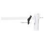 Voir la diapositive 2 : VIDAXL Pince a parasol pour balcon blanc 38 mm acier