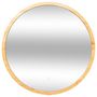 Voir la diapositive 2 : ATMOSPHERA Miroir rond mural LED bambou 57 cm