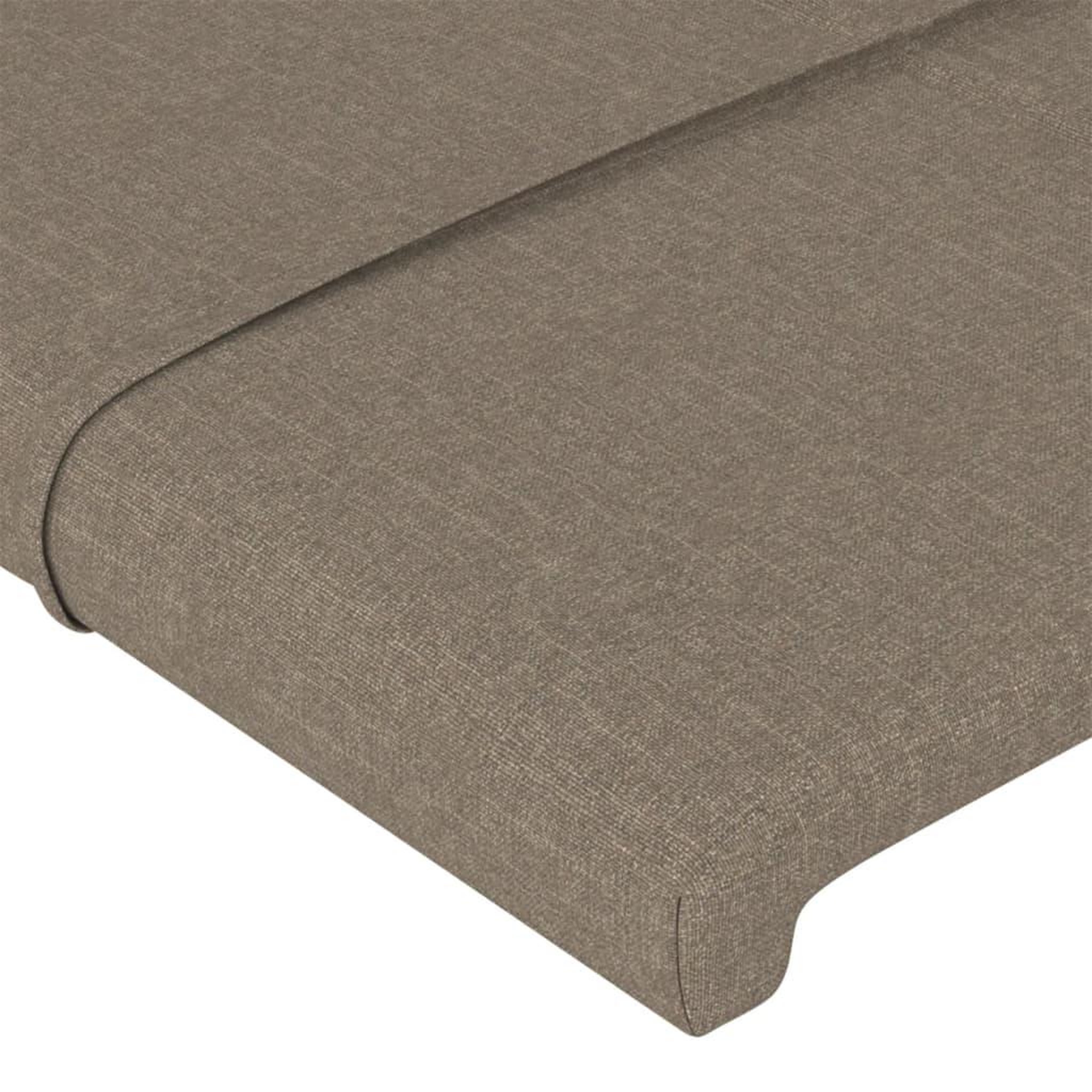 Voir la diapositive 5 : VIDAXL Tete de lit a LED Taupe 144x5x118/128 cm Tissu