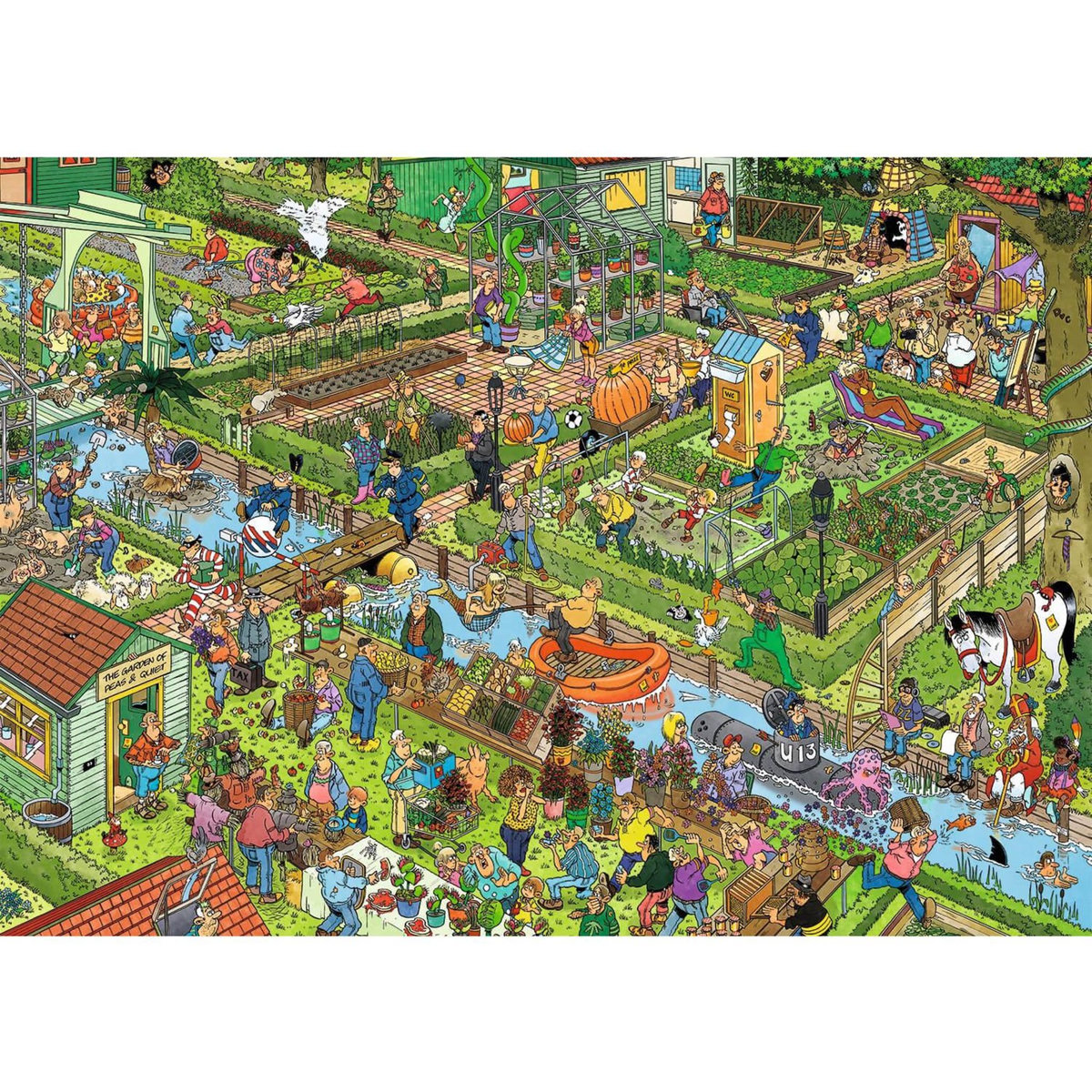 Jumbo Puzzle 1000 pièces  : Jan Van Haasteren : Le jardin de légumes