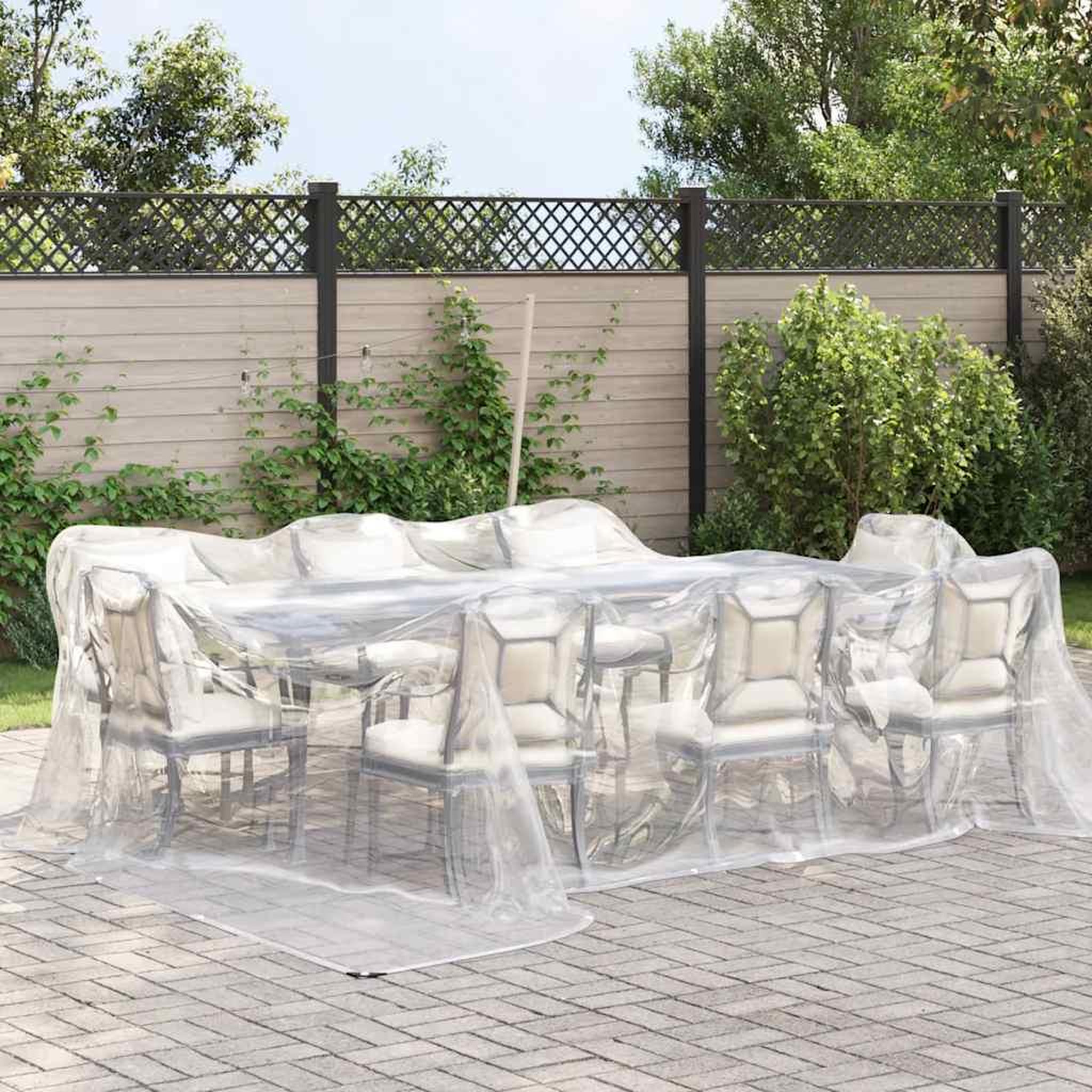 Voir la diapositive 2 : VIDAXL Bache transparente avec œillets 4x4 m polyethylene