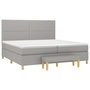 Voir la diapositive 3 : VIDAXL Sommier a lattes de lit avec matelas Gris clair 200x200cm Tissu