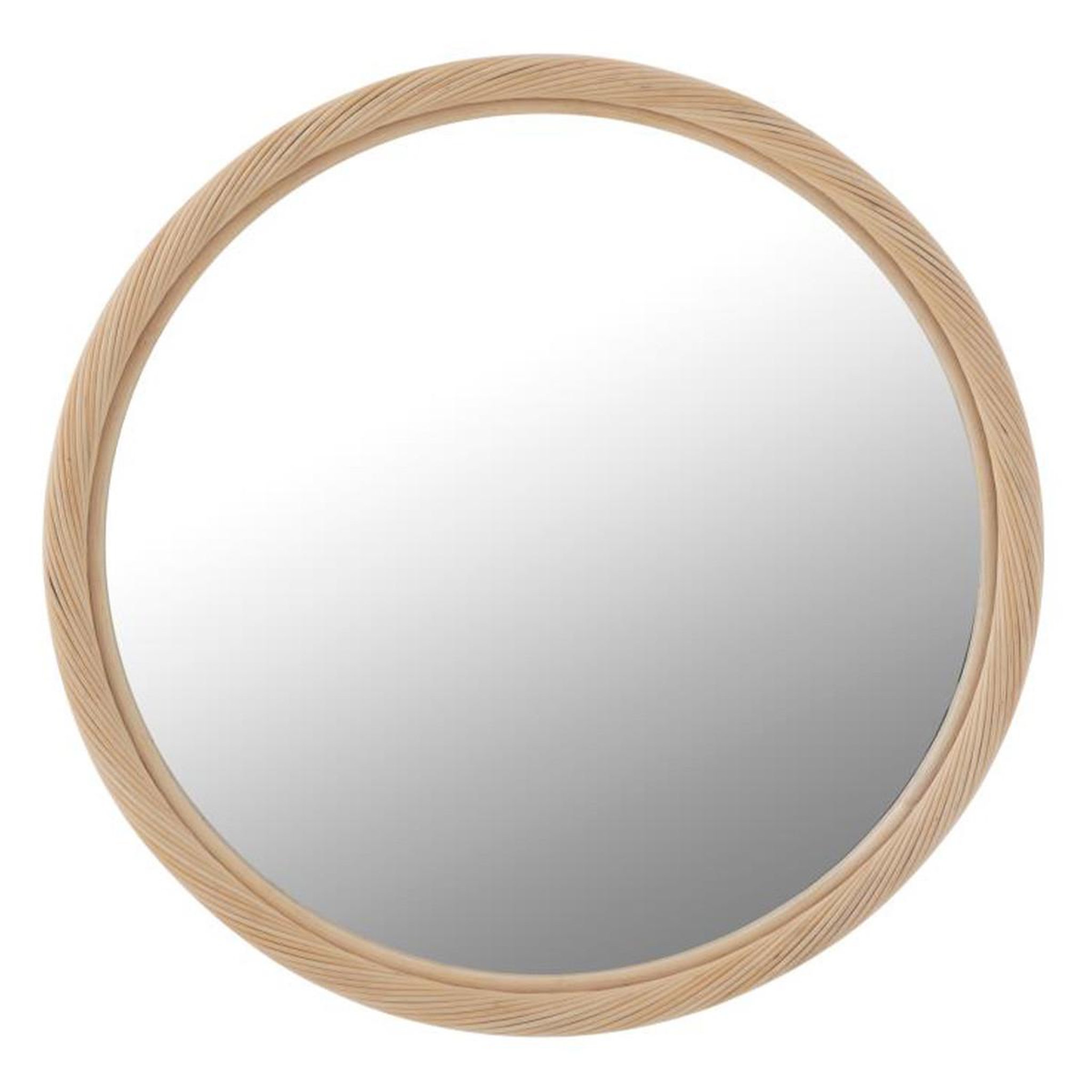 J-LINE Miroir Mural en Rotin  Dwayne  81cm Naturel