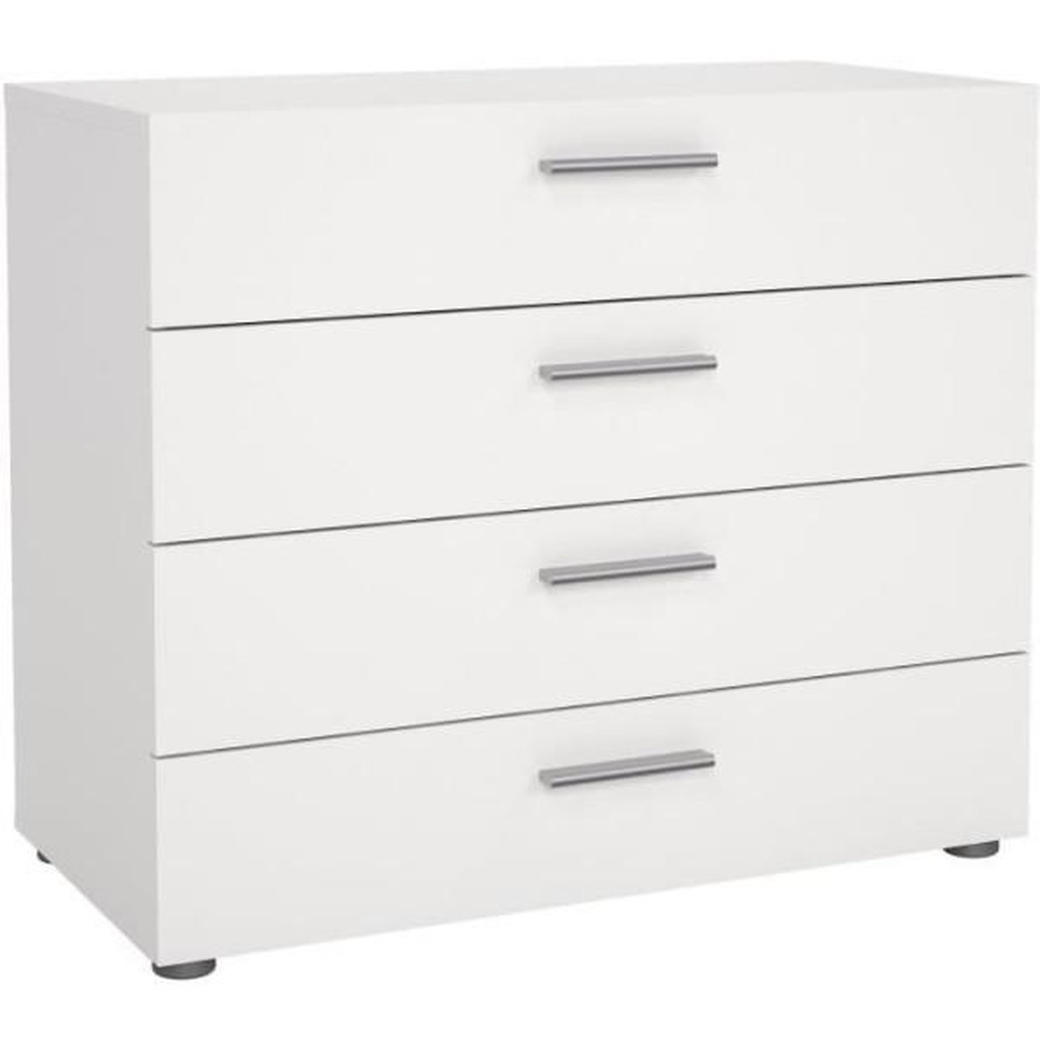 TVILUM Commode NASH 4 tiroirs - Décor Blanc - L 80 x P 40 x H 68,5 cm