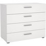 Voir la diapositive 1 : TVILUM Commode NASH 4 tiroirs - Décor Blanc - L 80 x P 40 x H 68,5 cm