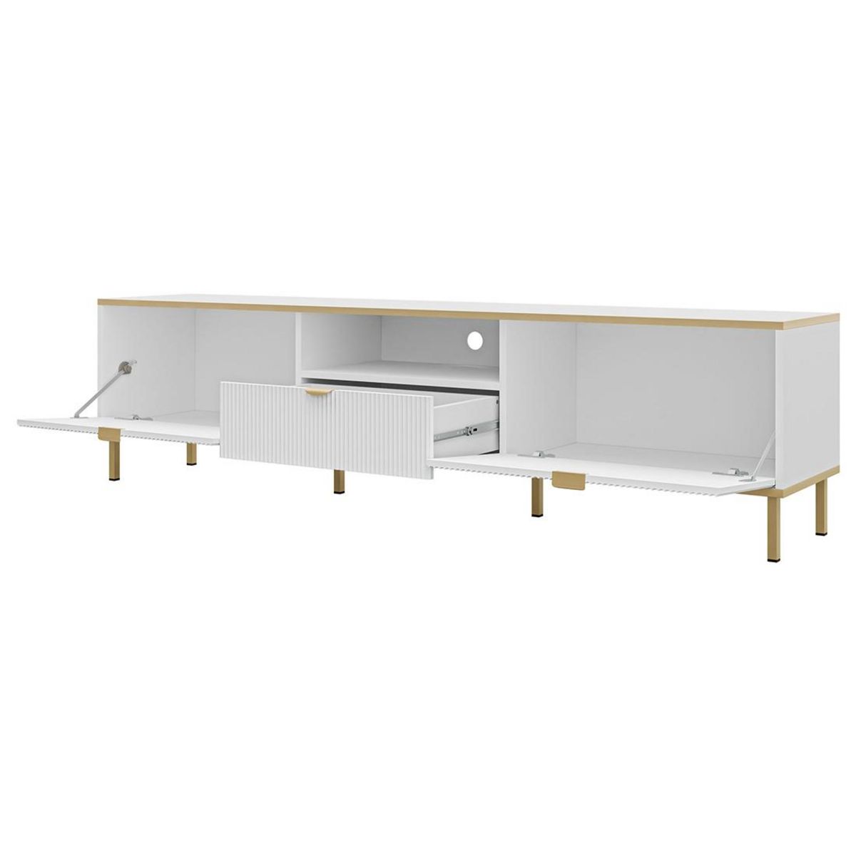 BEST MOBILIER Hope - meuble tv 181 cm - 2 portes et 1 tiroir