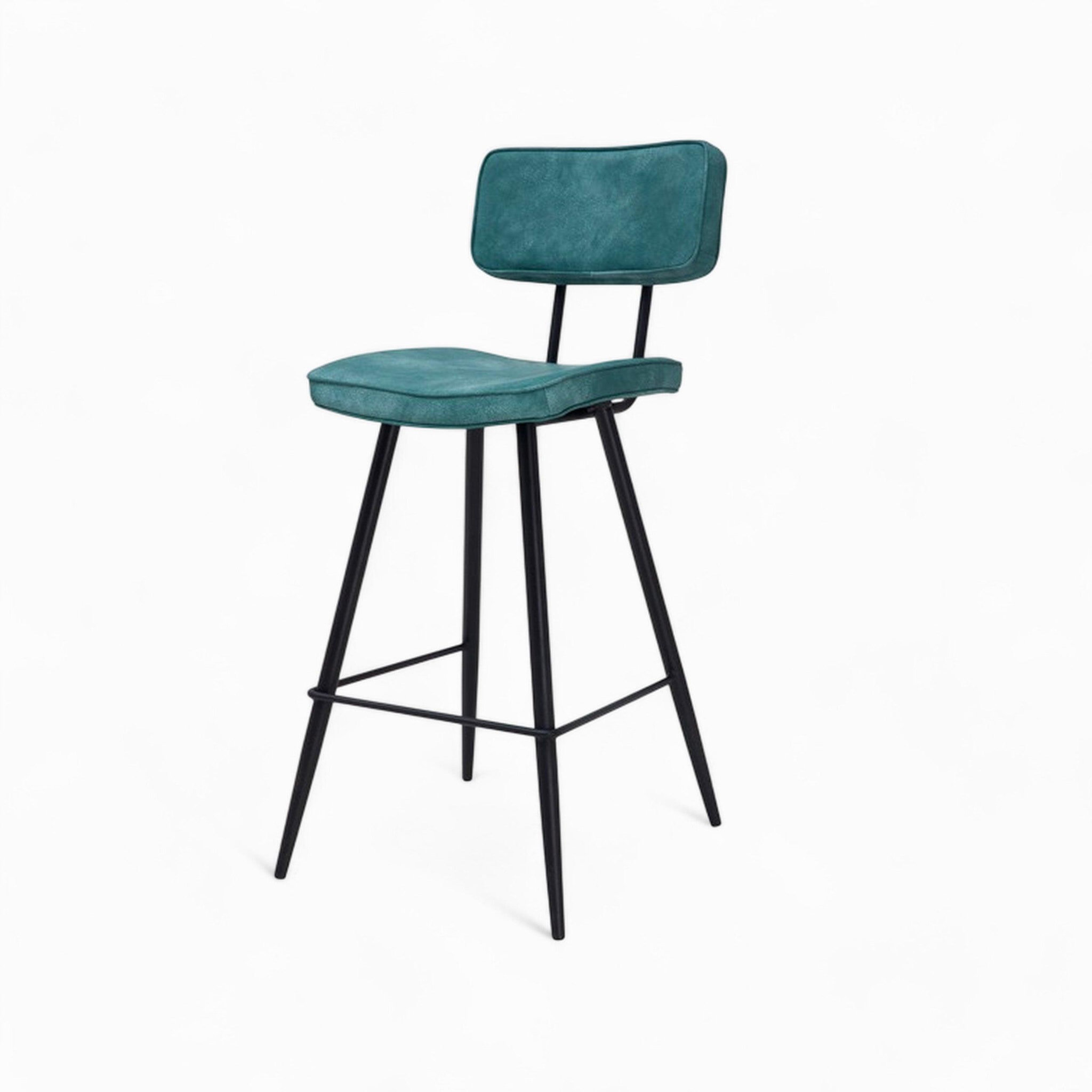 Voir la diapositive 3 : MAISON PAVANE Pack 4 chaises pour îlot central bleues et jaunes 66 cm-texas