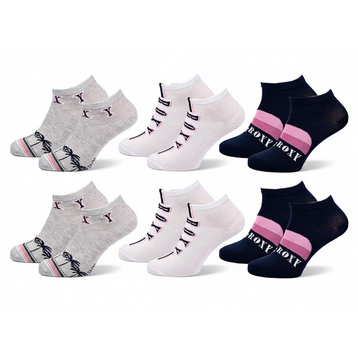 ROXY ROXY Lot Chaussettes Courtes Sneaker– Pack de 6 Paires