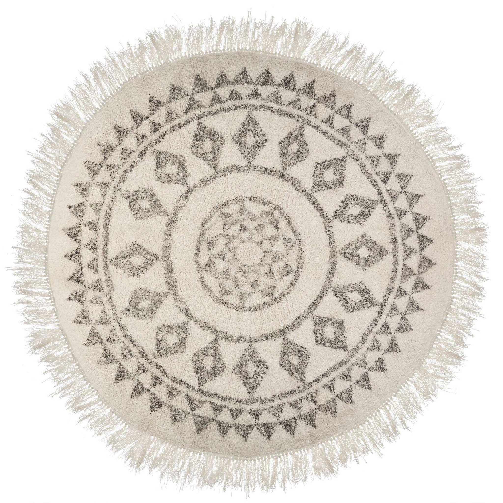 ATMOSPHERA Tapis ethnique - diam. 120 cm - beige